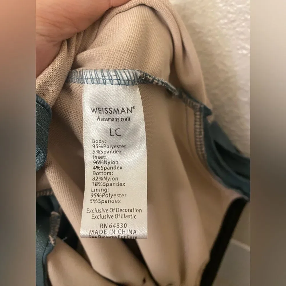 WEISSMAN Dance Costume sage green leotard dress It Don’t Mean A Thing 10215 LC